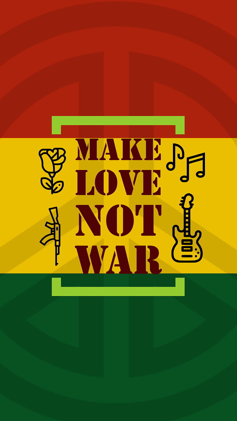 Love not war2, iphone, jah, jamica, mobile, peace, rasta, world, HD phone wallpaper
