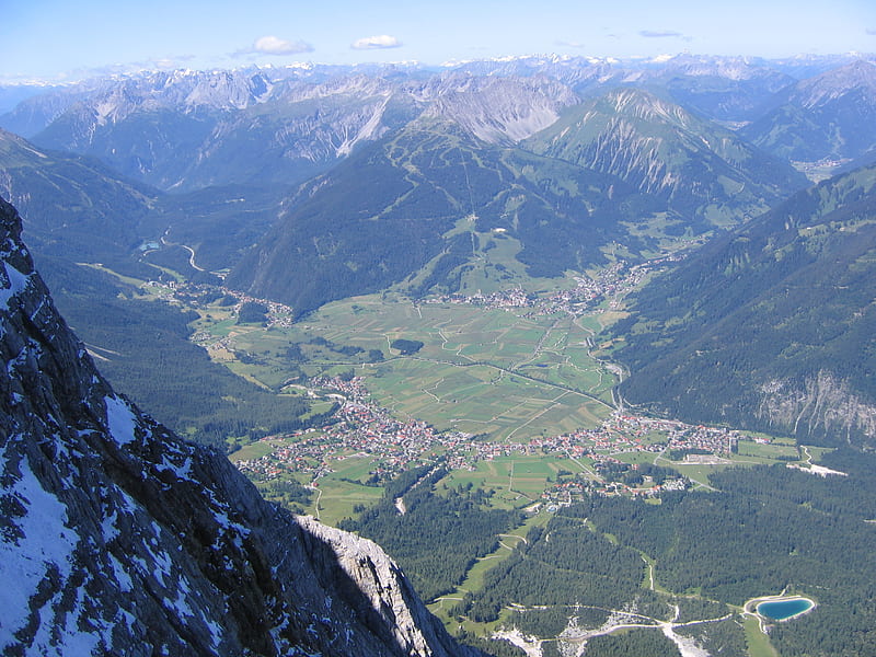 Tirol, mountains, austria, alps, zugspitz, HD wallpaper