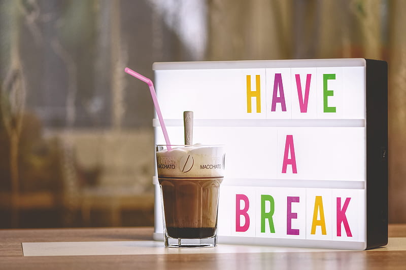 macchiato, have a break, coffee, straw, table, drinks, Food, HD wallpaper