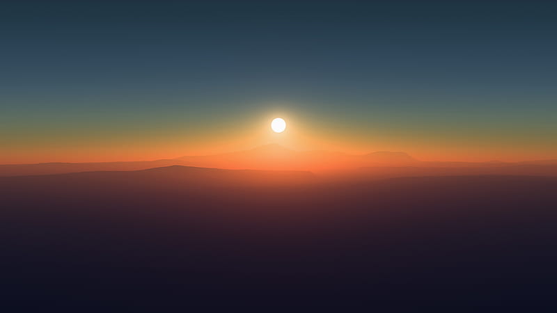 horizon, beyond the clouds, sunset, sky, Landscape, HD wallpaper