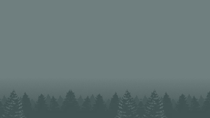 Artistic, Pixel Art, Forest , Fog, HD wallpaper
