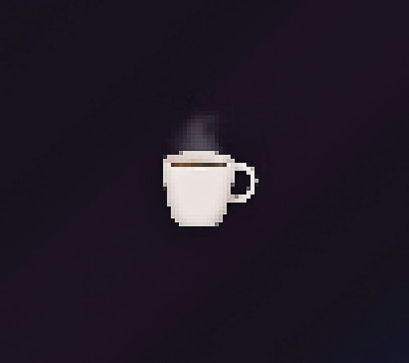 Pixel Coffee, coffe, drink, pixels, HD wallpaper