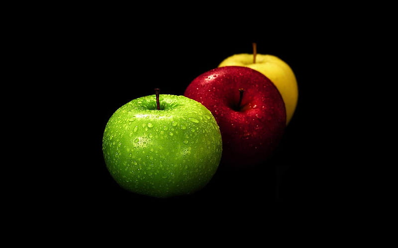 Fruits, apple, fruit, black, food, HD wallpaper | Peakpx