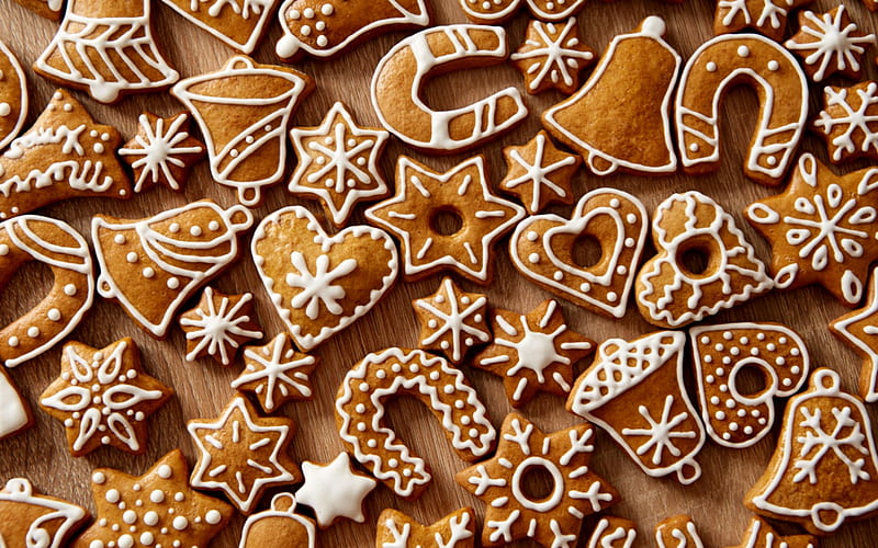 Christmas Gingerbread White Wallpaper  Gingerbread Wallpaper
