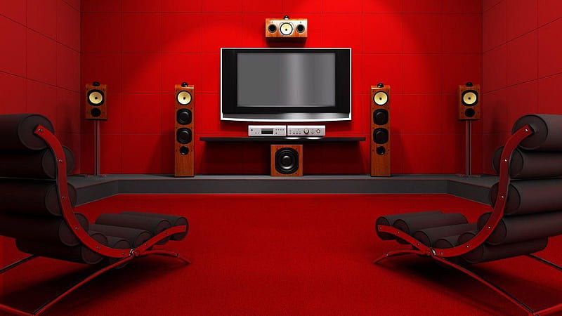 Black Recliners With Home Theatre Lounge, HD wallpaper