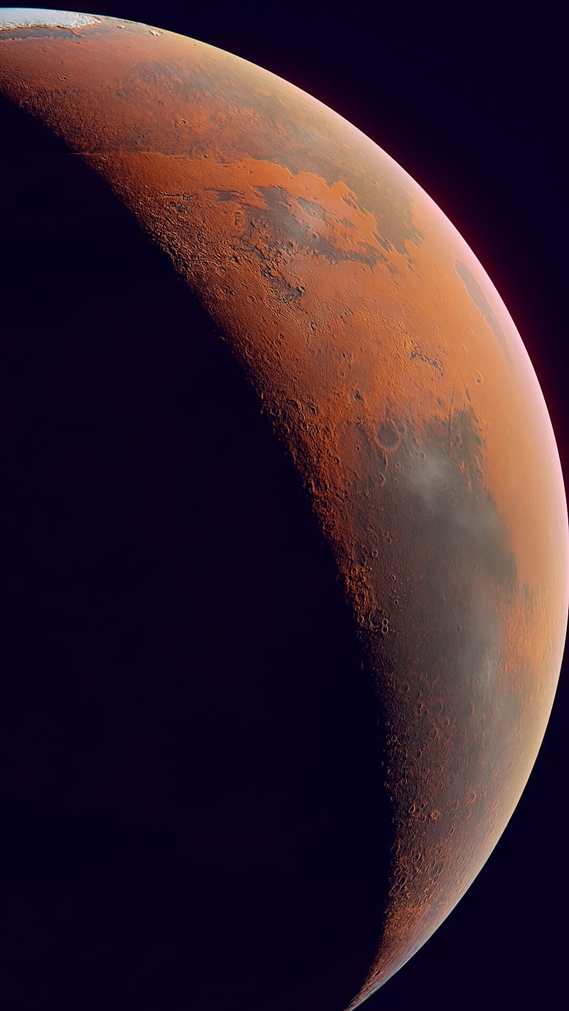 Mars Planet , space, surface, brown, dark, red, HD phone wallpaper