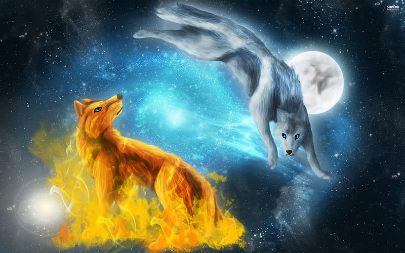 fire-and-i, Flame, Wolf, Deutschland, Fire, HD wallpaper