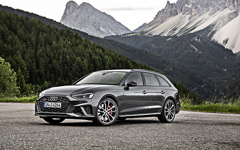 2020, Audi S4 Avant, S-Line Edition One, exterior, front view, new gray S4 Avant, gray wagon, German cars, Audi, HD wallpaper