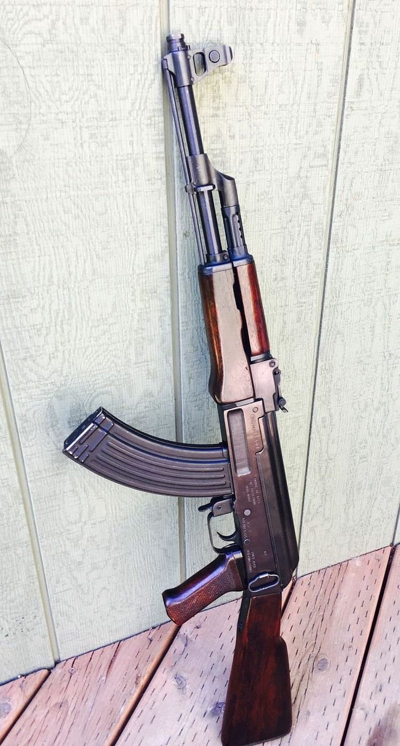 Ak47, hardwood, shotgun, HD phone wallpaper