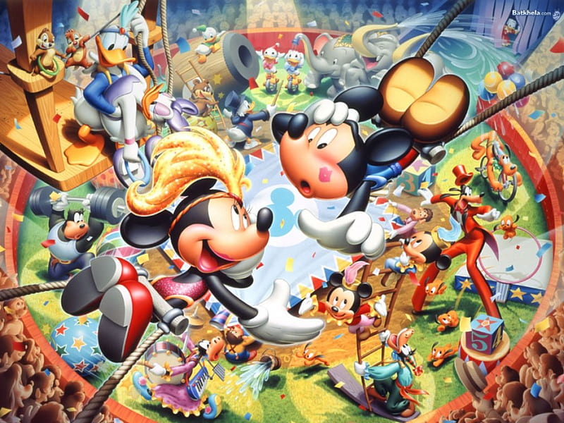 Disney Circus, cartoons, animation, walt disney, Mickey Mouse, cartoon,  disney, HD wallpaper | Peakpx