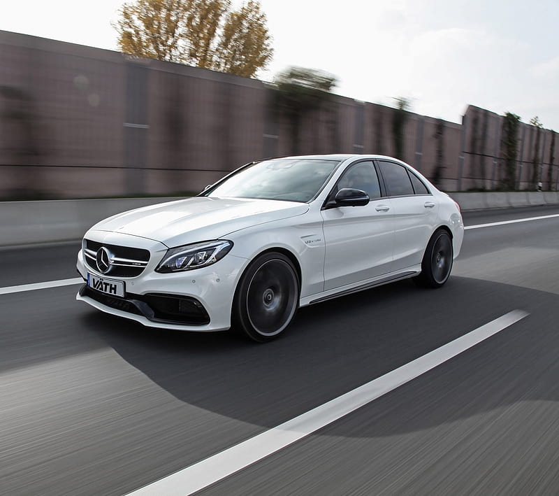 Tuned Merc, germany, mercedes benz, tuned, white, HD wallpaper