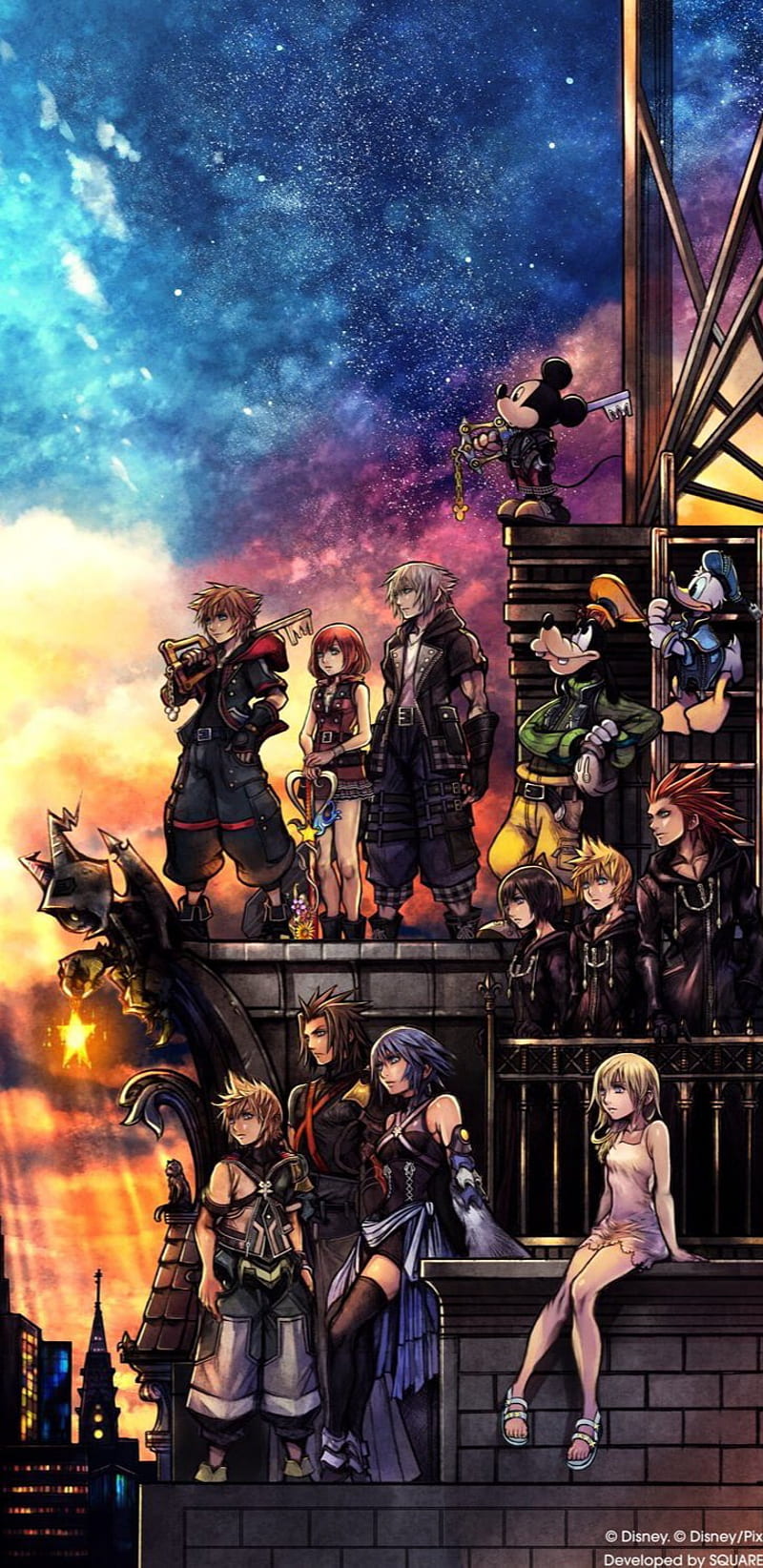 Kingdom Hearts, kh3, disney, pixel, square enix, micky mouse, sora, ps4, xbox, HD phone wallpaper