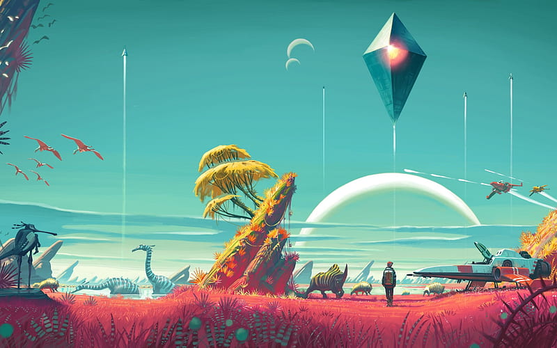 No man Sky, man, no, sky, 2015, HD wallpaper