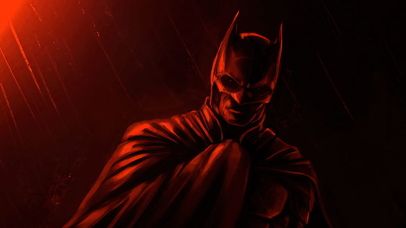 The Batman Movie Red Fan Poster, HD wallpaper