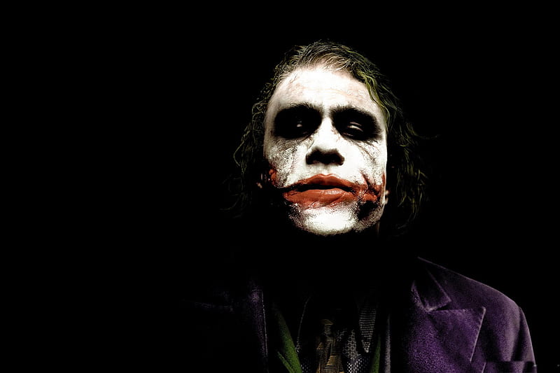 Joker Heath Ledger, joker, supervillain, superheroes, HD wallpaper