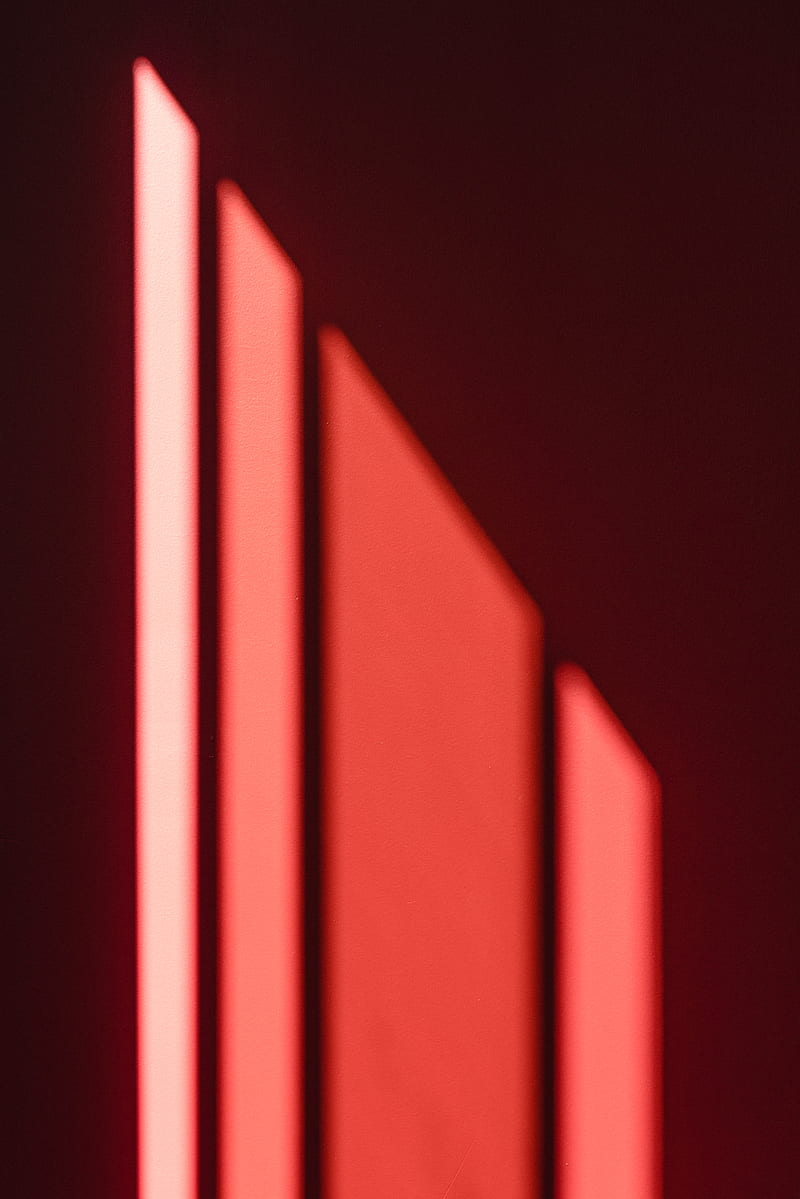 stripes, light, red, wall, HD phone wallpaper