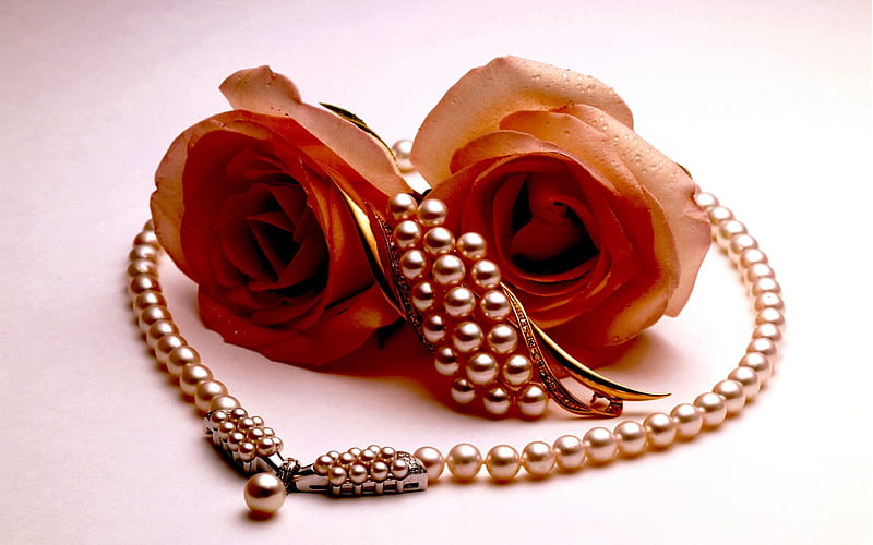 Roses N Pearls Pearls T Roses Necklace Hd Wallpaper Peakpx