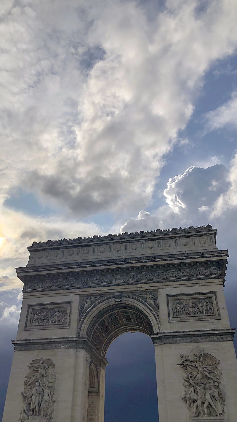 Arc de Triomphe, Arc, Paris, HD phone wallpaper