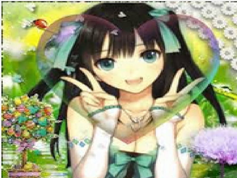 Tarou2 Anime Portrait Display Anime Girls Long Hair Peace Sign Looking At  Viewer Smiling Two Tone Ha Wallpaper - Resolution:2792x3940 - ID:1380167 -  wallha.com