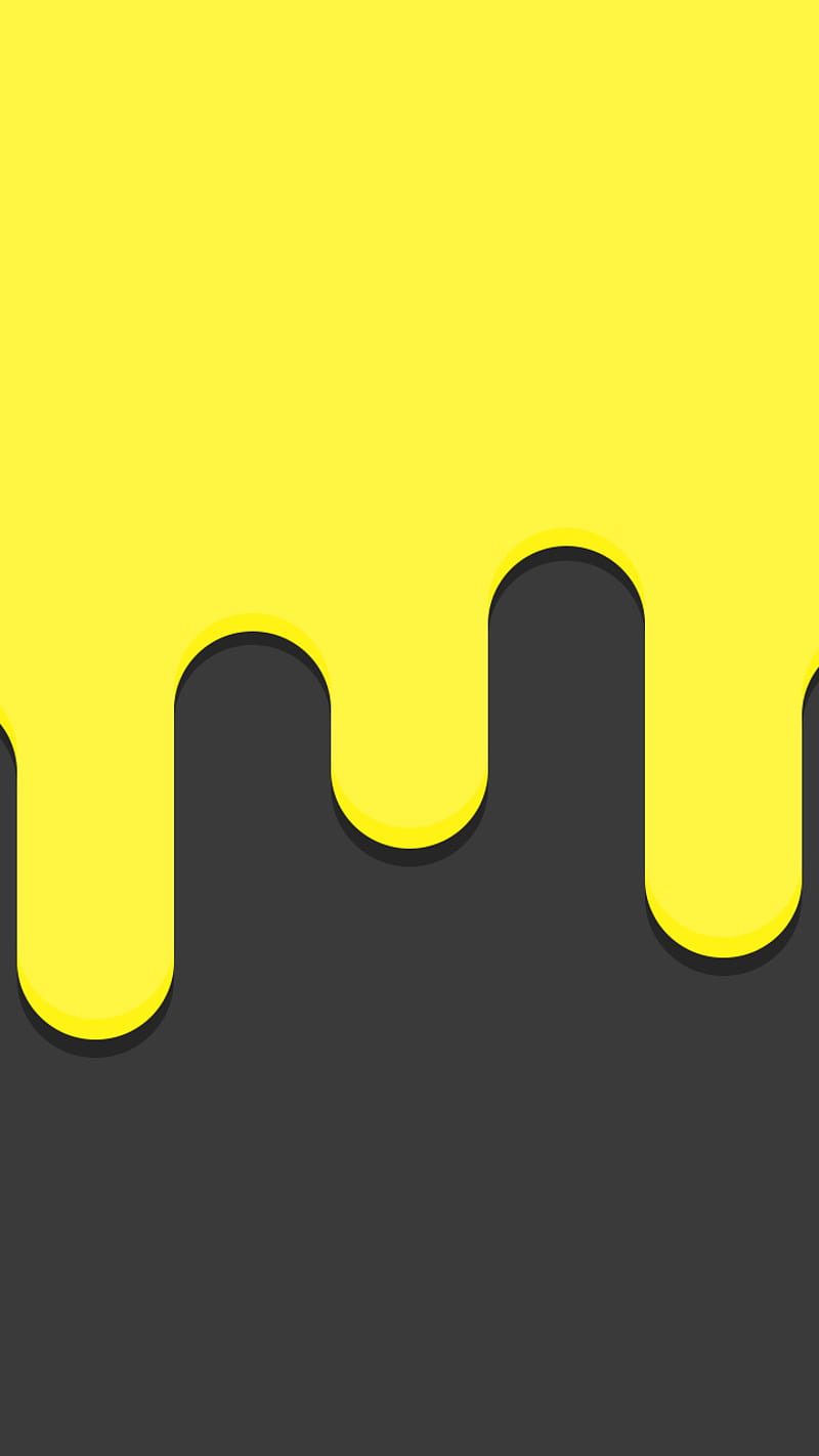 MBE Design, black, flat, gray, melting, simple, slime, yellow, HD phone wallpaper