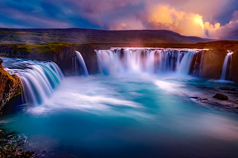 Gooafoss Iceland Waterfall, iceland, waterfall, nature, HD wallpaper