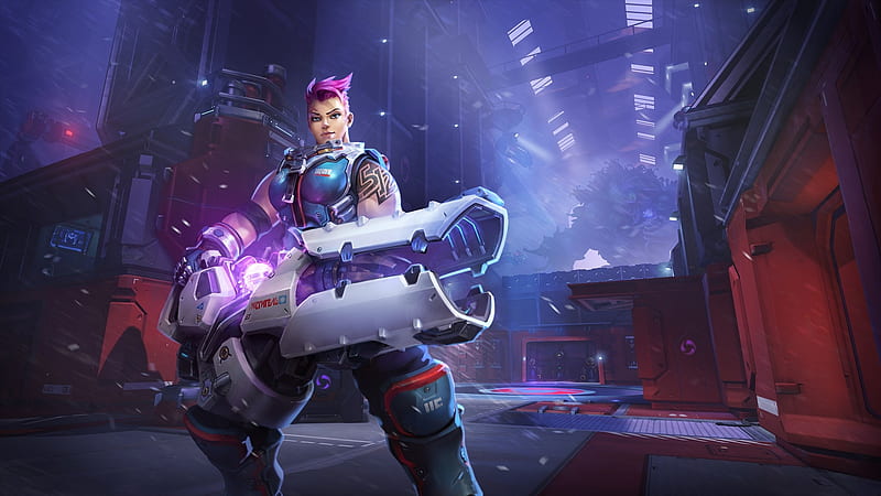 Zarya - Overwatch, overwatch, 3d, cg, video games, zarya, HD wallpaper