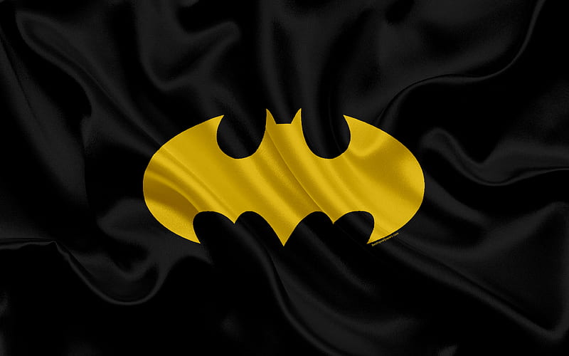 Batman black silk texture, Batman logo, emblem, Arkham, HD wallpaper