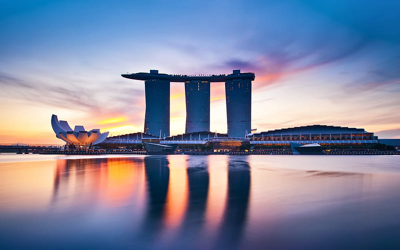 Marina Bay Singapore, singapore, city, world, beautiful-places, HD wallpaper