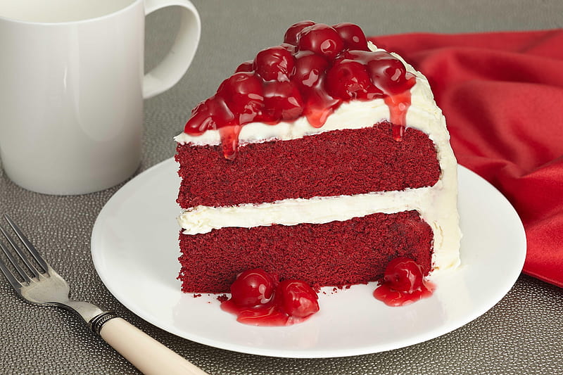 Red Velvet Cake, Cake, Red, Food, Velvet, HD wallpaper