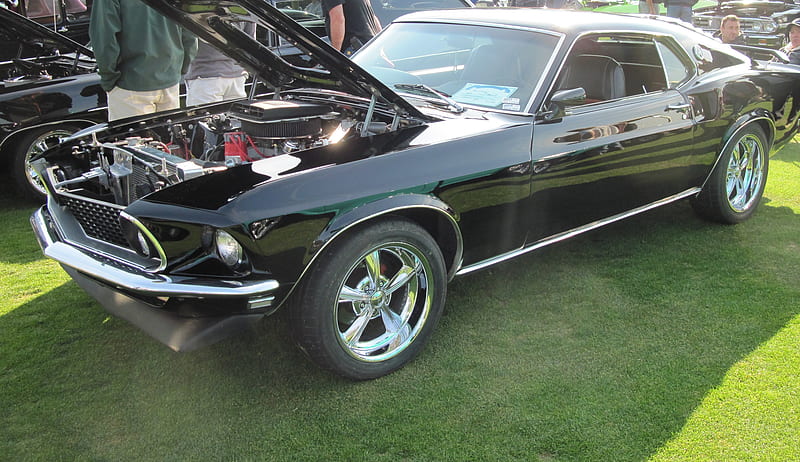 1969 Ford Mustang, Ford, graphy, Chrome, black, tires, Engine, HD ...