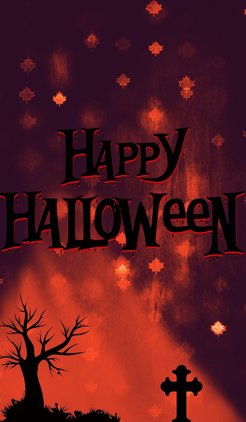 Happy Halloween 2021, cross, happy halloween, lights, new, scary, HD phone wallpaper