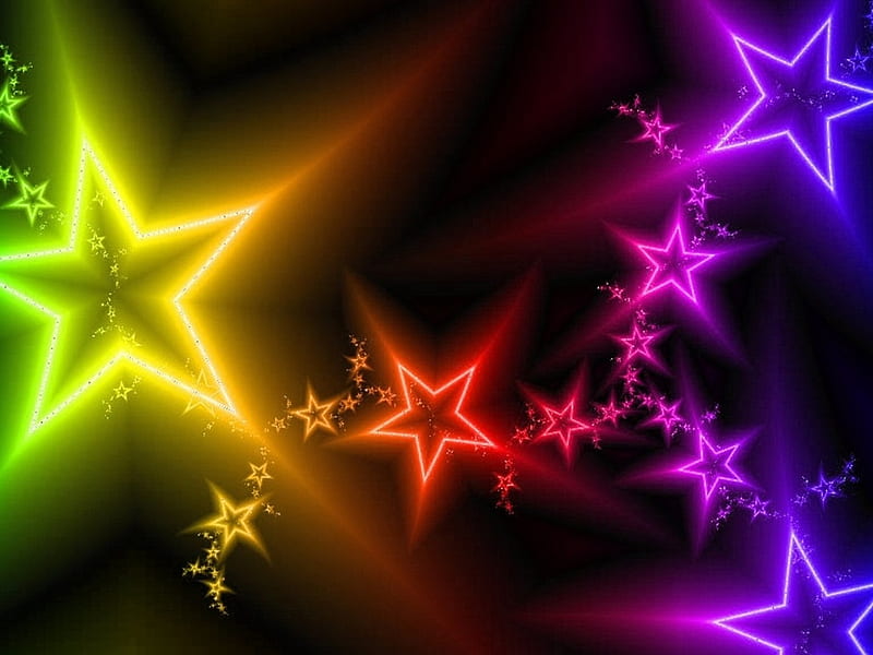 Download Black Glitter Rainbow Star Wallpaper  Wallpaperscom