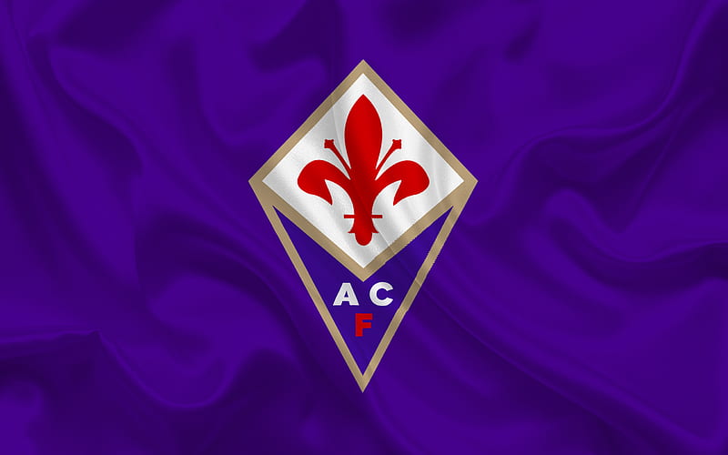 Fiorentina, Football club, emblem, logo, Italy, Florence, football, purple silk, Serie A, HD wallpaper