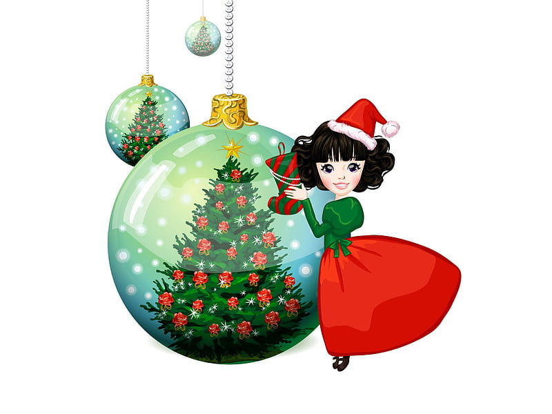 Christmas Bowl and Fae, holidays, christmas, elf, x-mas, xmas, winter, cold, merry christmas, love, feast, HD wallpaper