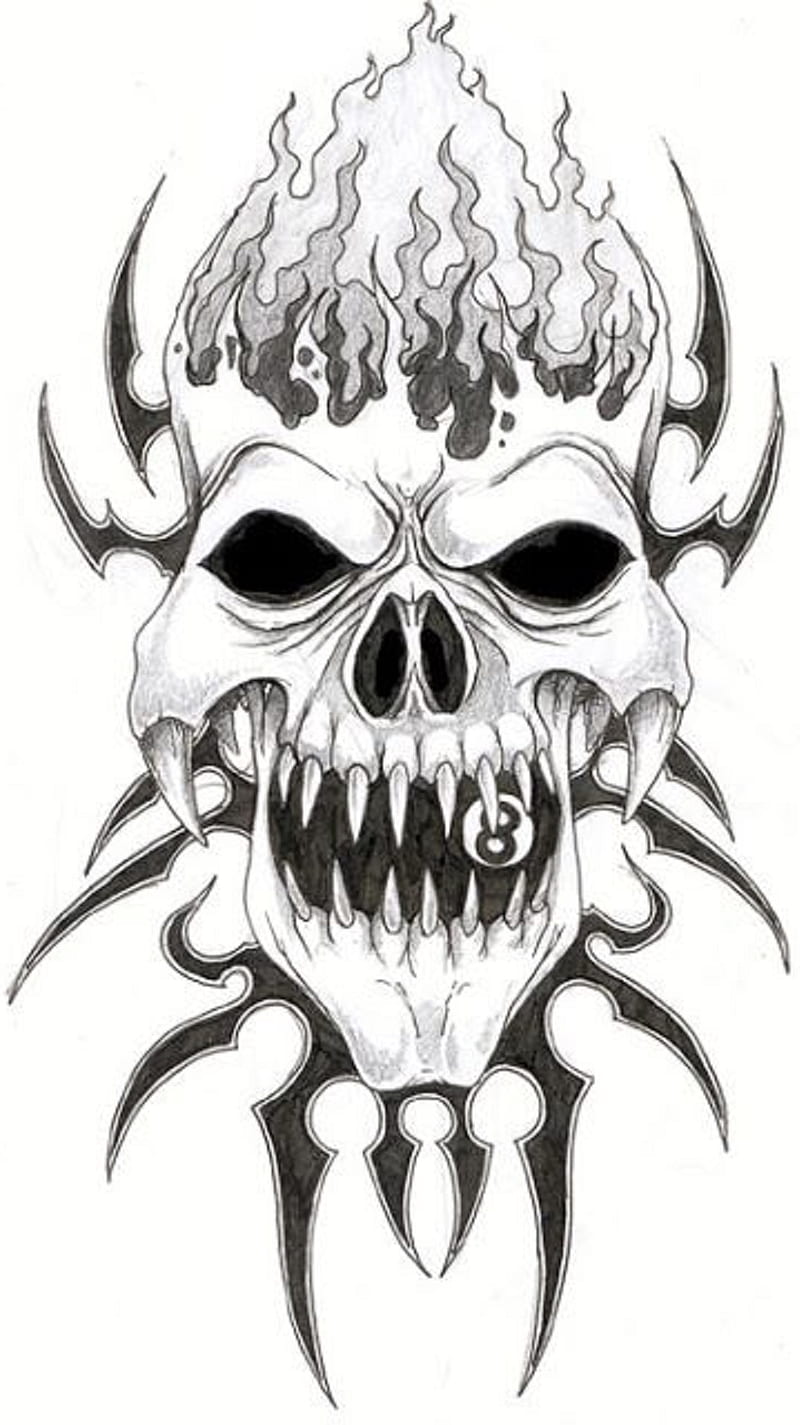 Skull, tattoo, HD phone wallpaper | Peakpx