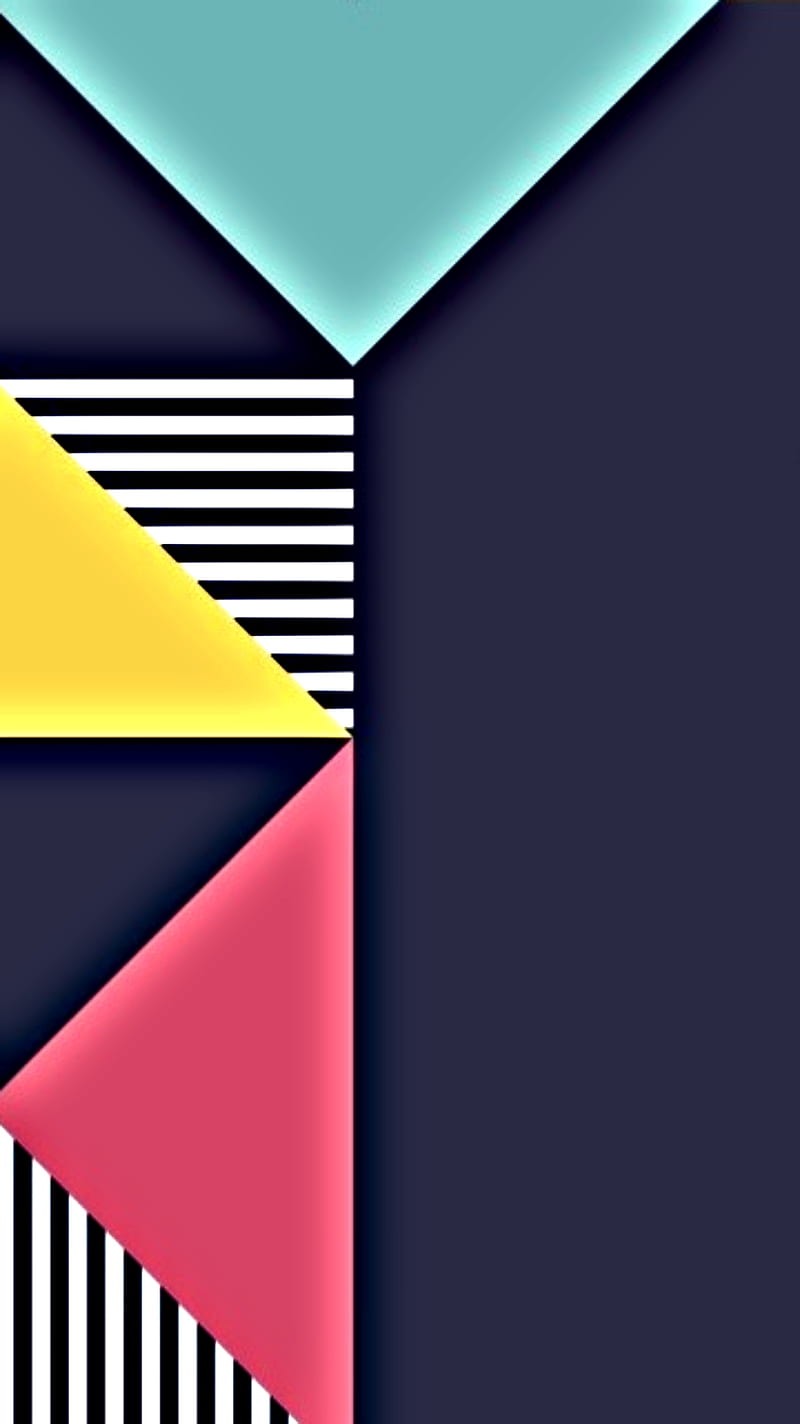 Self, abstract, black, colorful, edge, graphics, iphone, material, pattern, samsung, triangle, HD phone wallpaper