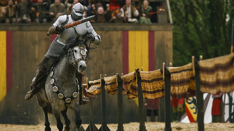The Joust, renaissance fair, medieval, horseback, knight, HD wallpaper