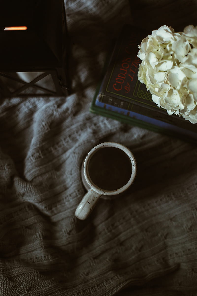 coffee, cup, book, flowers, cloth, HD phone wallpaper