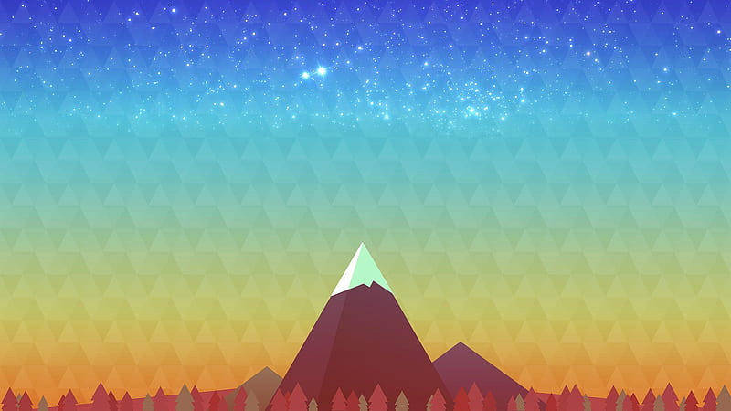 Minimalism Mountain Peak, minimalism, mountain, peak, artist, HD wallpaper