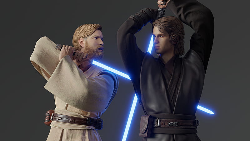 Star Wars, Star Wars Battlefront II (2017), Anakin Skywalker, Figurine, Obi-Wan Kenobi, HD wallpaper