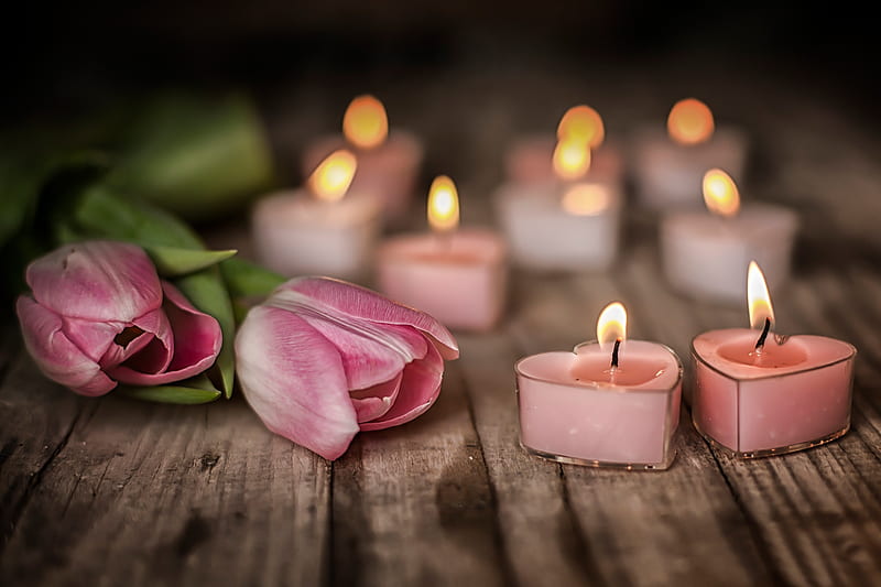 Heart, Candle, Flowers wallpaper | Free TOP pictures
