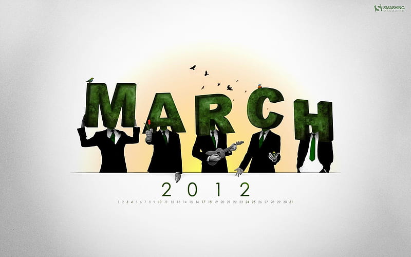 the spring-March 2012 calendar themes, HD wallpaper