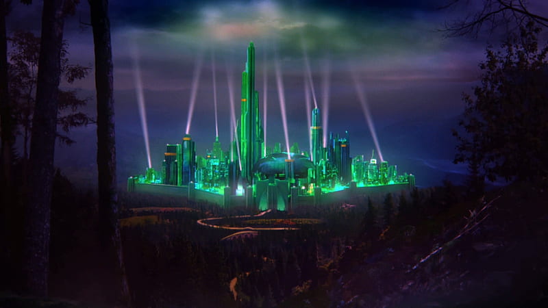 Emerald City In Wizard Of Oz, Emerald, Wizard Of Oz, Abstract, Movie, Fantasy, City, HD wallpaper