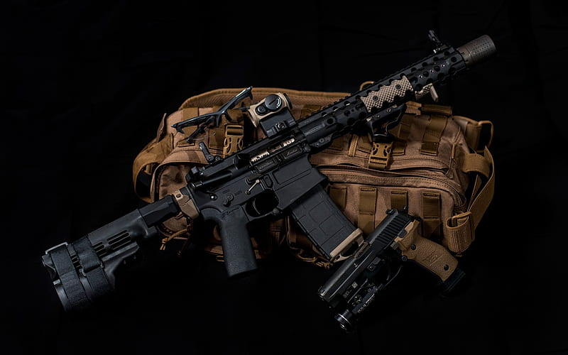 ArmaLite AR-15, assault rifle, United States, AR-15, US special forces, firearms, HD wallpaper