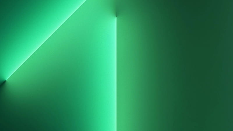 iPhone 13 Pro, Alpine Green, light beams, abstract, iOS 16, HD wallpaper