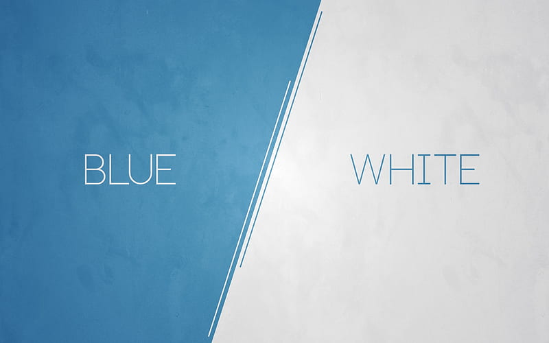 Blue vs white, blue, white, abstract, HD wallpaper