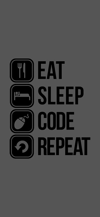 HD wallpaper: eat, sleep, code, and repeat logos, Eat Sleep Code