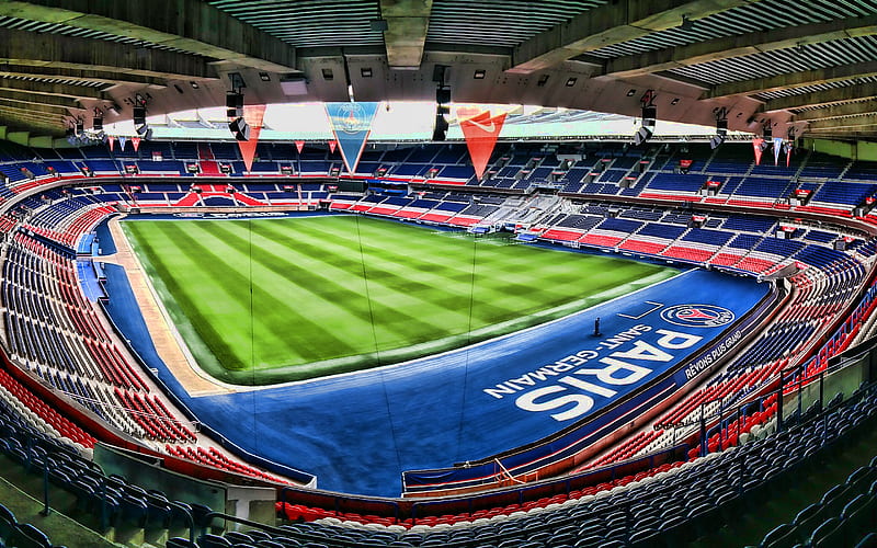 Parc des Princes, R, empty stadium, Stade des Lumieres, Paris Saint-Germain FC, PSG stadium, French stadiums, Paris, France, HD wallpaper