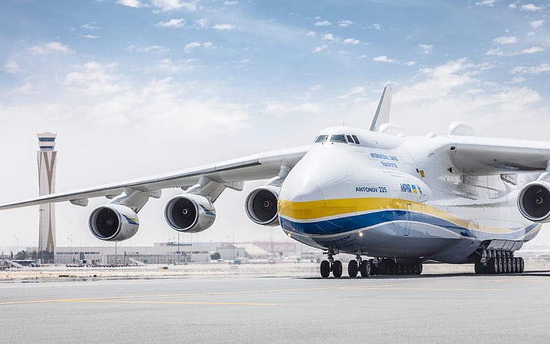 AN-225, Ukrainian transport aircraft, largest aircraft, Antonov, Ukraine, giant aircraft, trucking, AN-225 Mriya, HD wallpaper