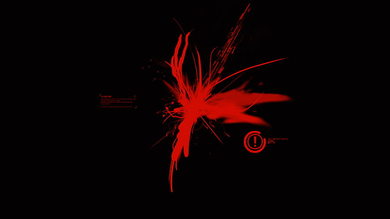 lifeline explosion, simple, black, red, abstract, HD wallpaper